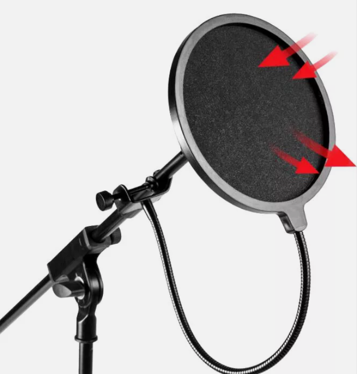 Double Layer φ5" Microphone Wind Screen Mask Pop Filter for Recording Studio