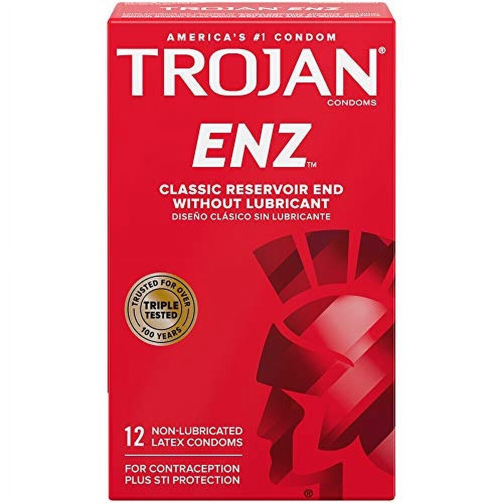 Trojan ENZ Non-lubricated Condoms - 12 Count