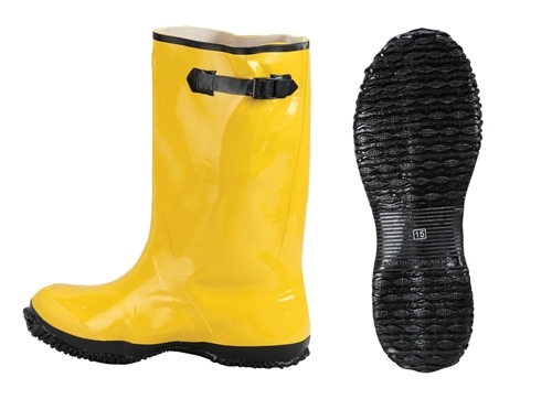 YELLOW RUBBER OVER SHOE WATERPROOF MENS MUD FISHING HUNTING FARMING SLUSH BOOTS
