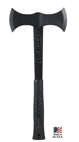 Estwing EBDBA Black Eagle Double Bit Axe, Shock Reduction Grip, Black Nylon Shea