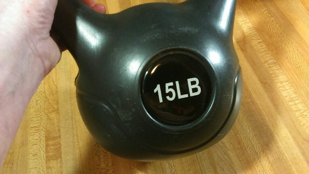 15lb Kettleball,black,vg!