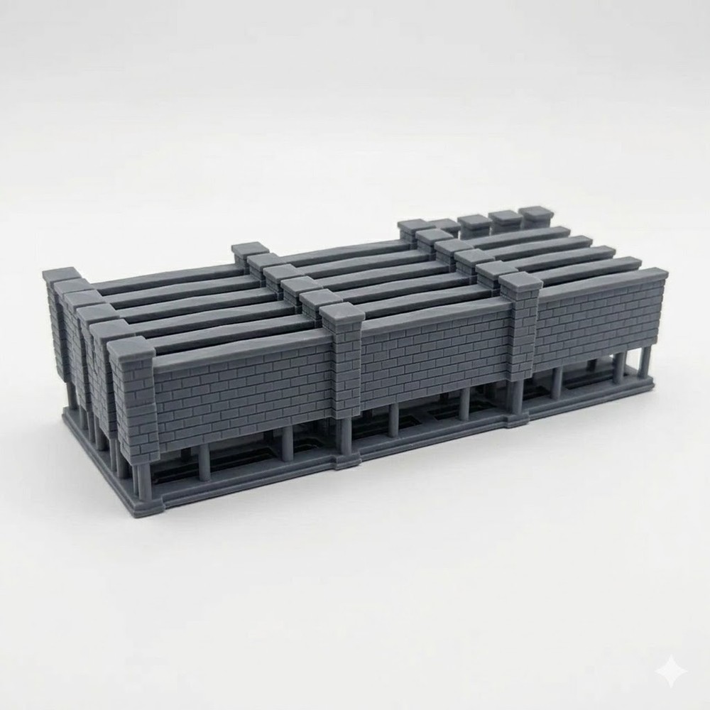 HO Scale Brick Wall Fence