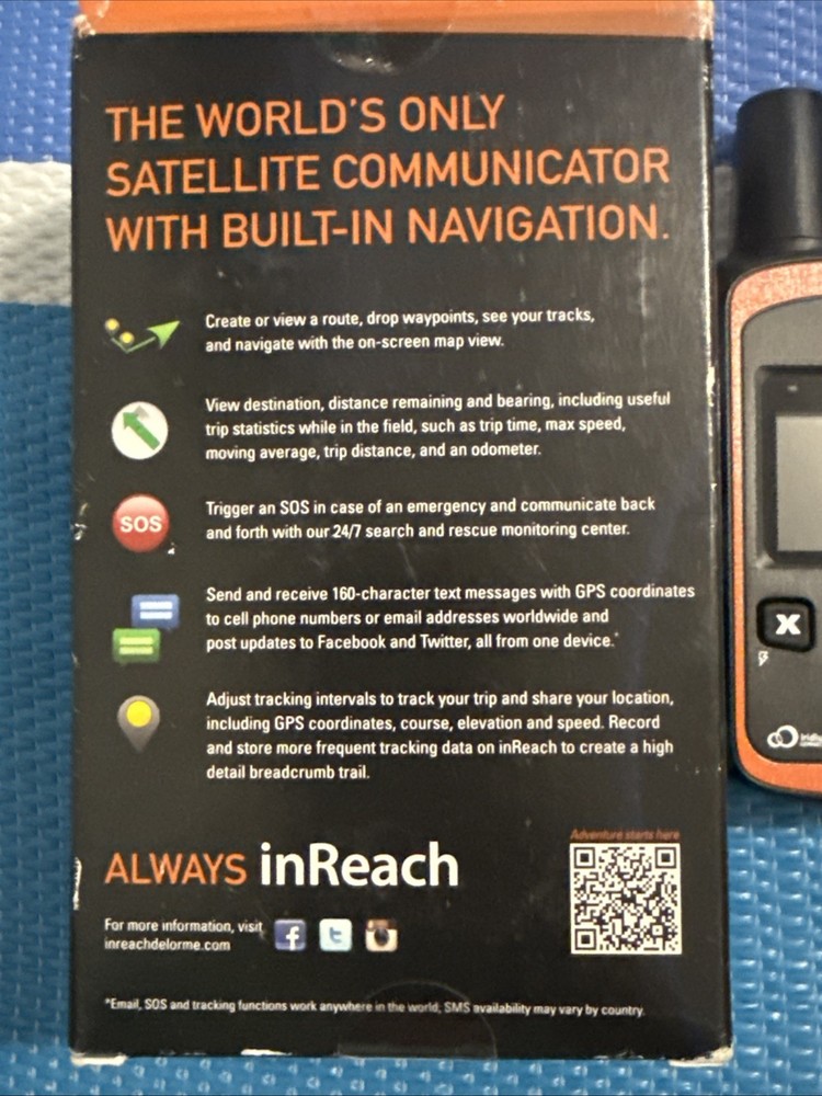 Garmin/Delorme Inreach explorer (open Box)
