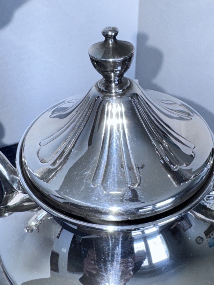 Sheridan Silverplate Tilting Teapot Samovar Stand with Burner Coffee Server