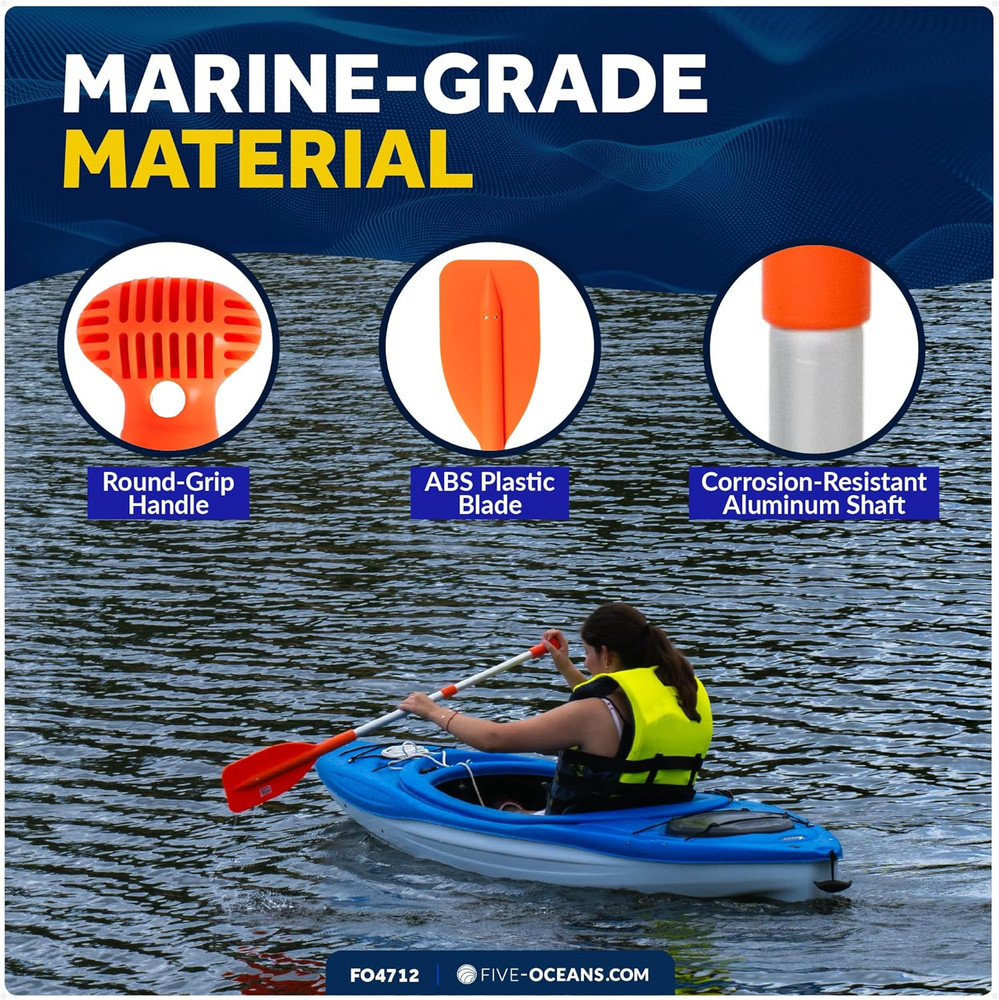 Emergency Telescoping Paddle, Boat Paddles, Floating Orange Paddle, Extends from