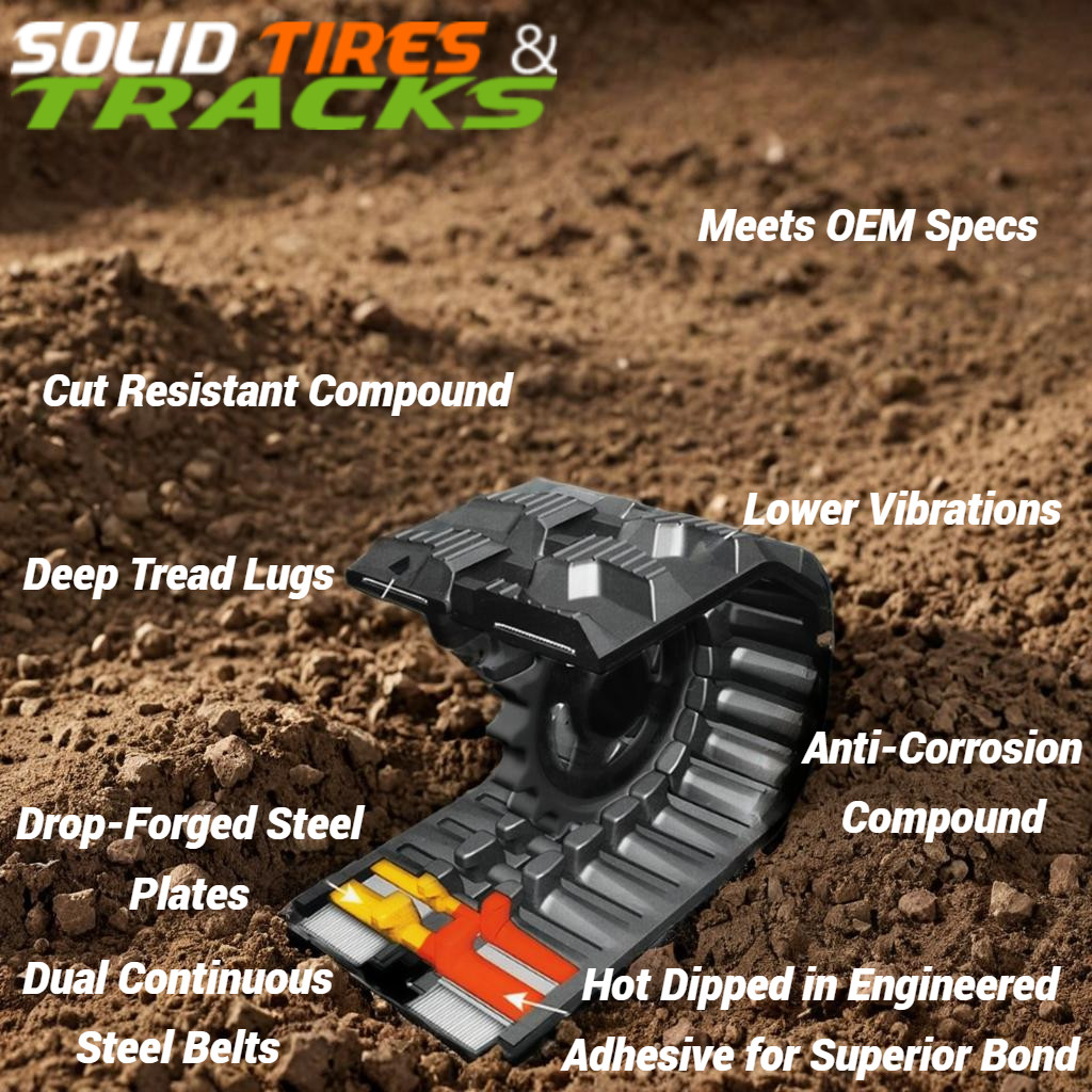 2 Rubber Tracks 7" 180x72x41 for Vermeer S450TX, S650TX, Yanmar ,Hitachi ZX10U-2