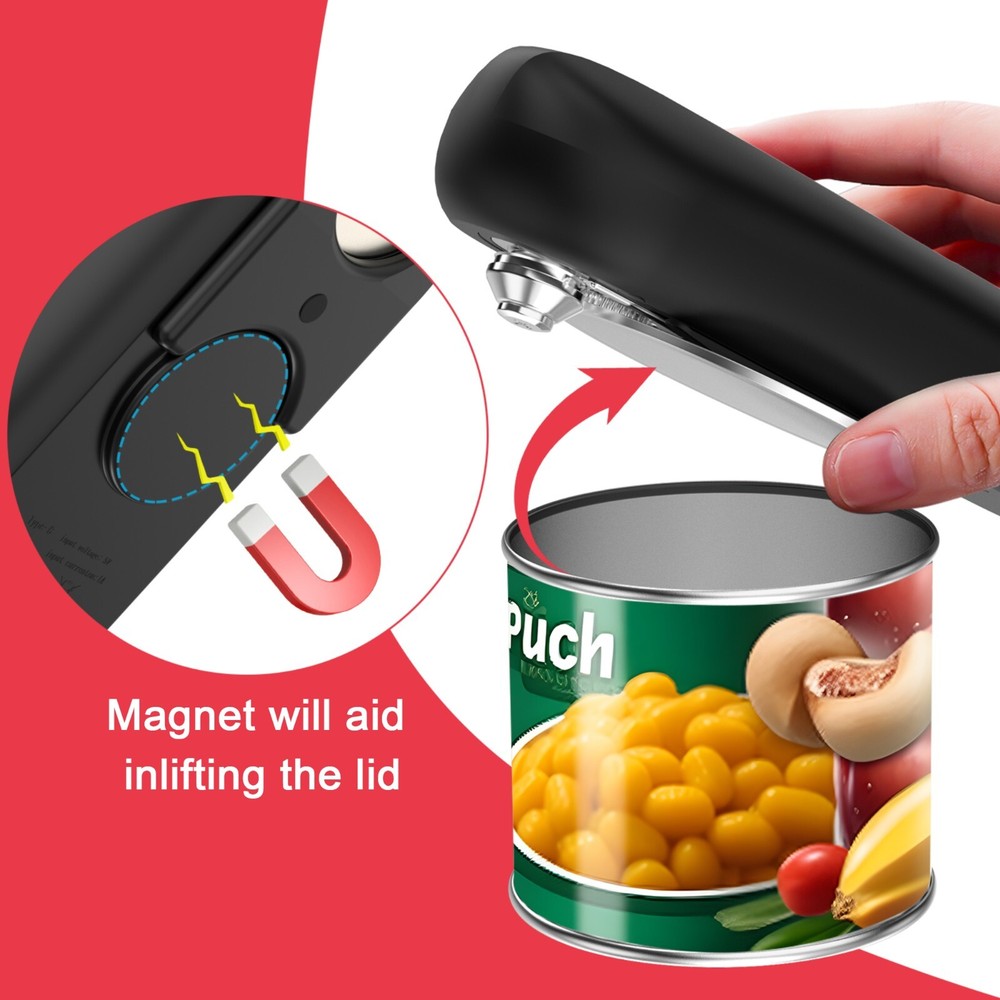 Electric Can Opener Smooth Edge Rechargeable Practical Kitchen Gadget Arthritis