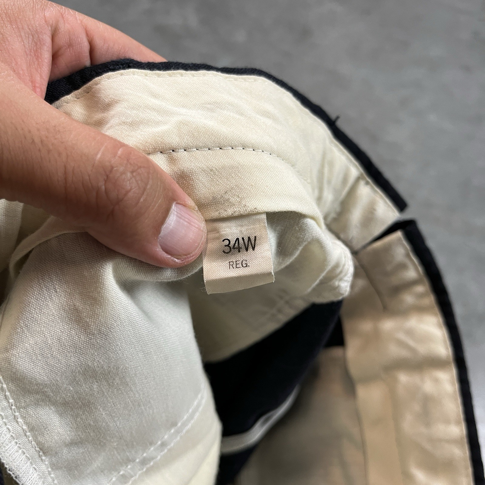 Vintage Wool Blend Pants Mens 32x32 Blue Flaws Distressed Preppy Stripes Preowne