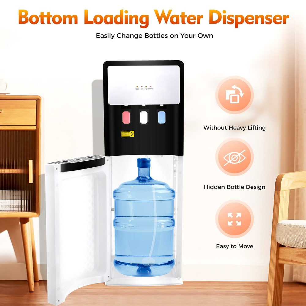 Bottom Loading Water Dispenser, Hot&Cold Water Dispenser w/3 Temperature Setting