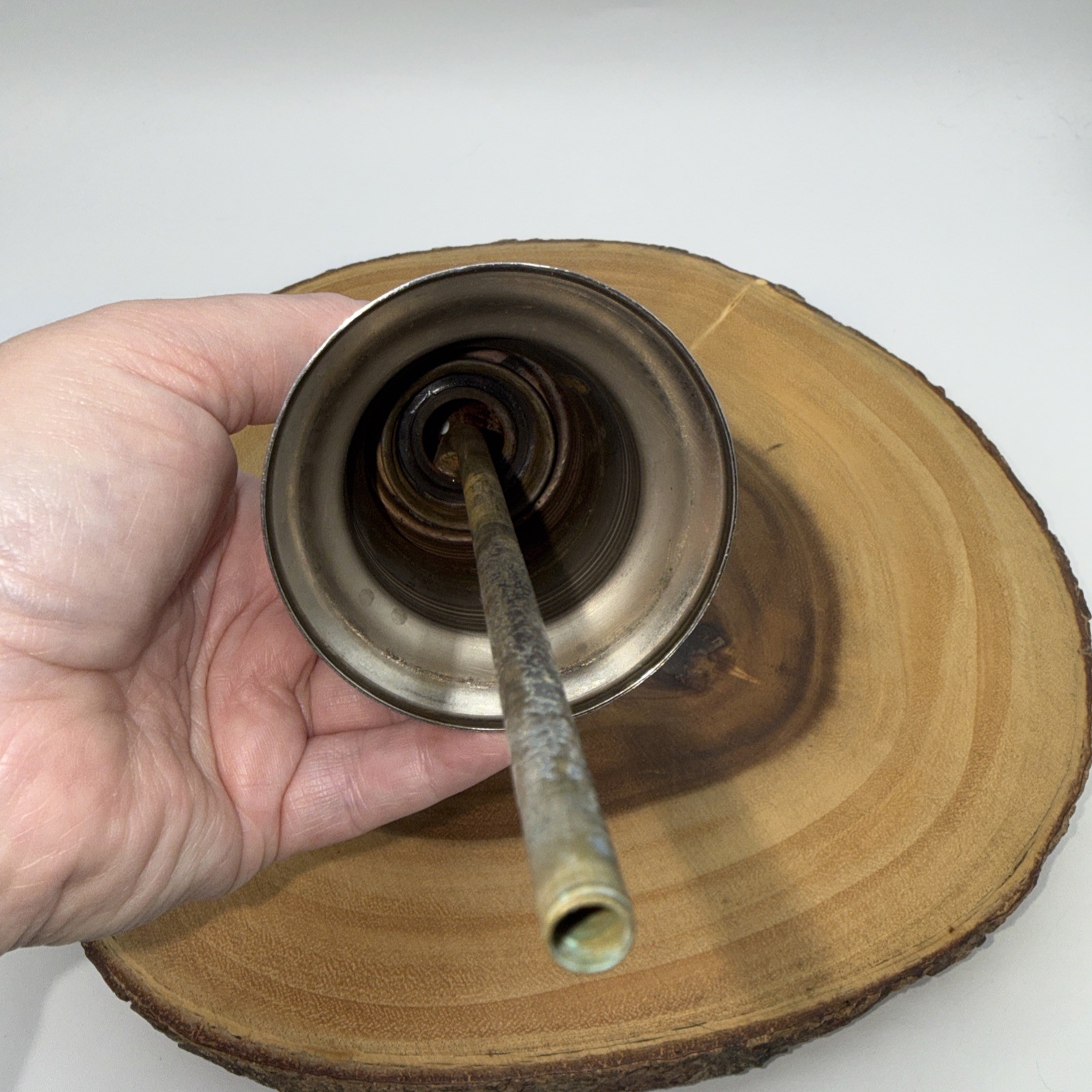 Vintage Liquor Dispenser Pump & Glass Decanter W/6 Shot Glasses W/Chrome Tray