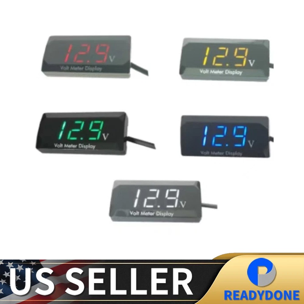 12V Digital LED Display Voltmeter Voltage Gauge Panel Meter Car Motorcycle