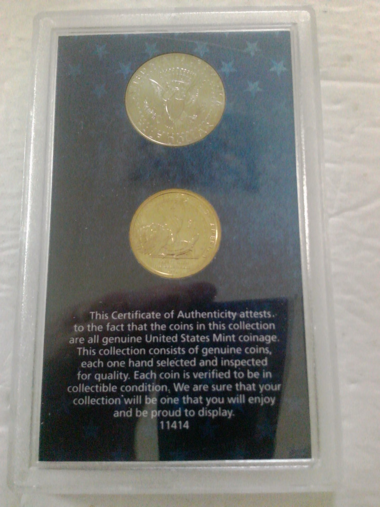 2013 Lost Coins Never Released for Circulation Dollar & Half Dollar Case & COA