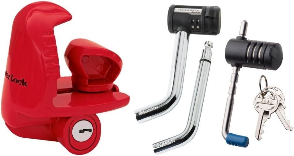 Master Lock 3895DAT Coupler Lock and Receiver Lock Coupler Latch, 1 Pack