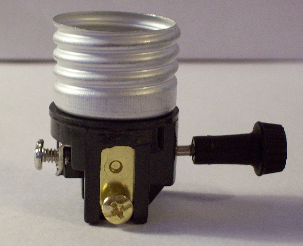 ON/OFF MEDIUM BASE E26 TURN KNOB SOCKET INTERIOR LAMP SOCKET LAMP PART 30680J