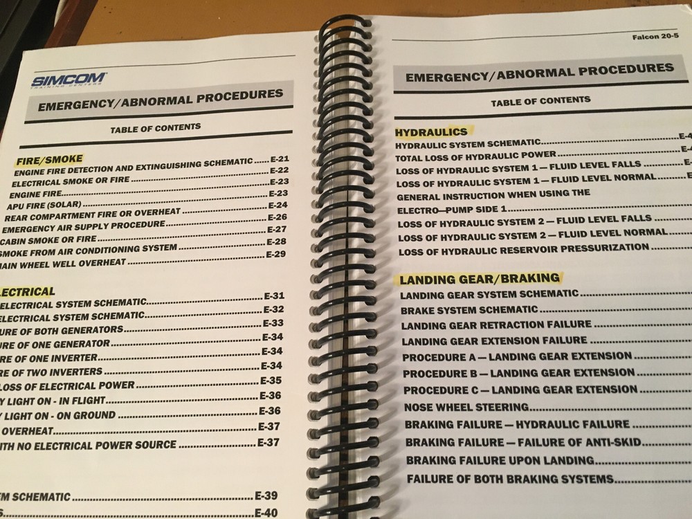 Falcon 20-5 Pilot Operating Handbook