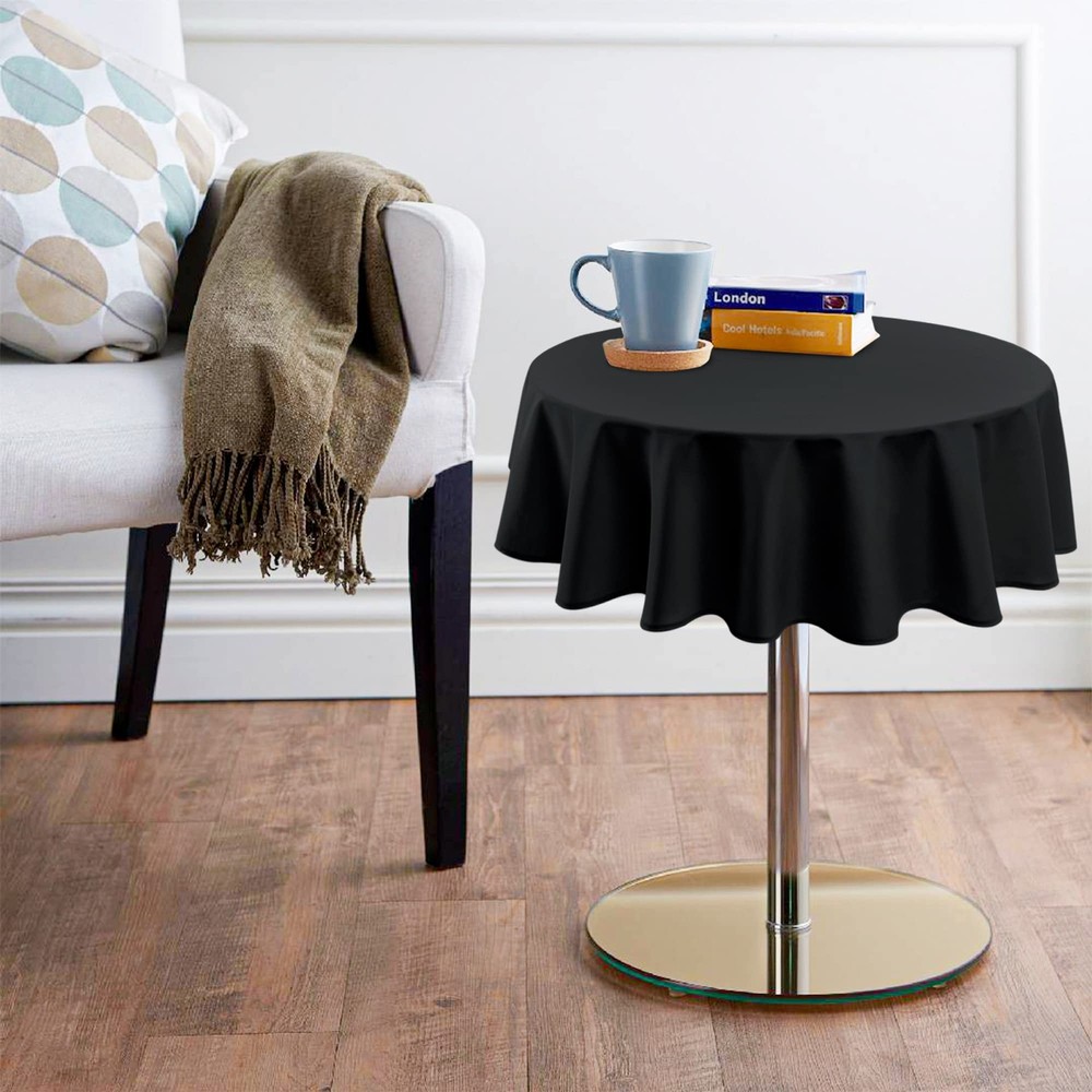 Round Tablecloth 40 Inch - Waterproof Stain Resistant Spillproof Polyester Fa...