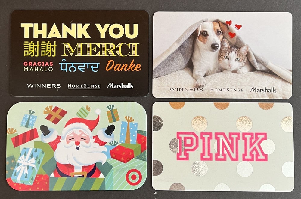 RETAIL ASSORTED - GIFT CARDS - (no monetary value).