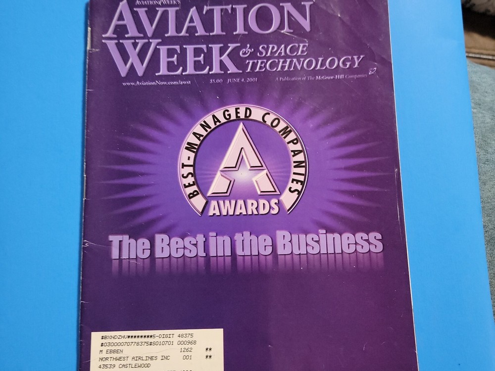 AVIATION WEEK'S AVIATION WEEK SPACE TECHNOLOGY JUNE 4, 2001