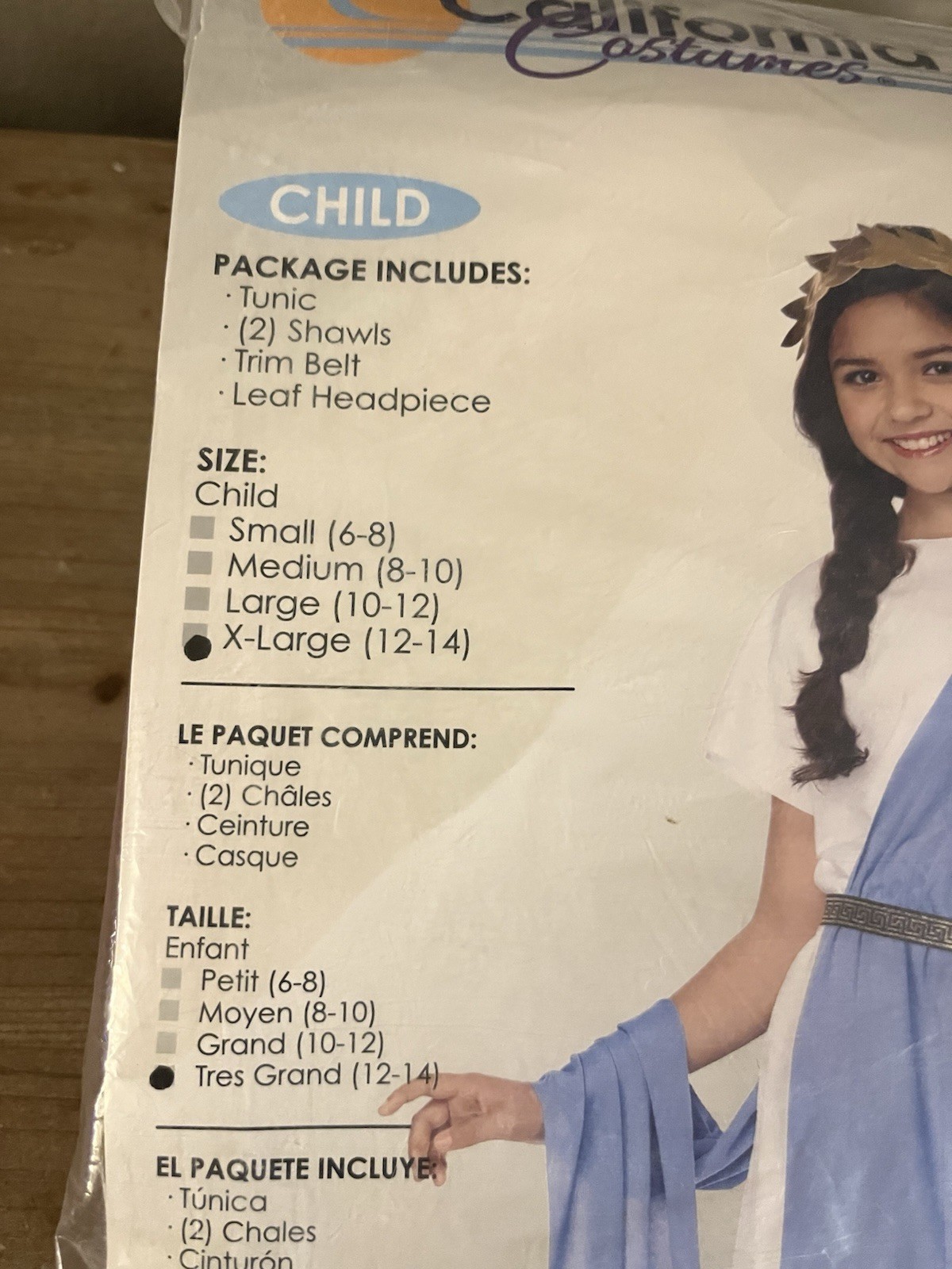 California Costumes Basic Toga Child XL