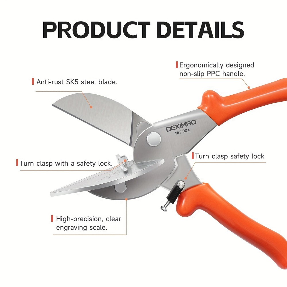 Adjustable Angle Cutter - 0°-135° Precision Cutting, Durable and Sturdy