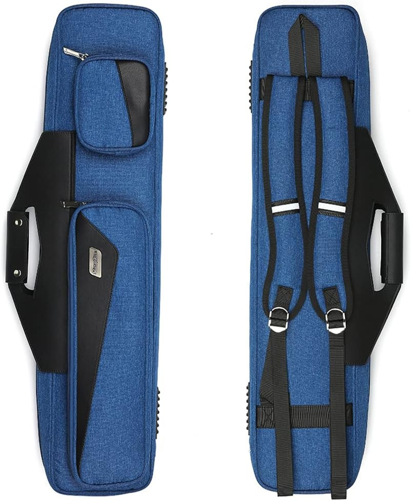 Pool Cue Case 4X4 with Backpack Straps Carrying Case for 4 Pool Cues