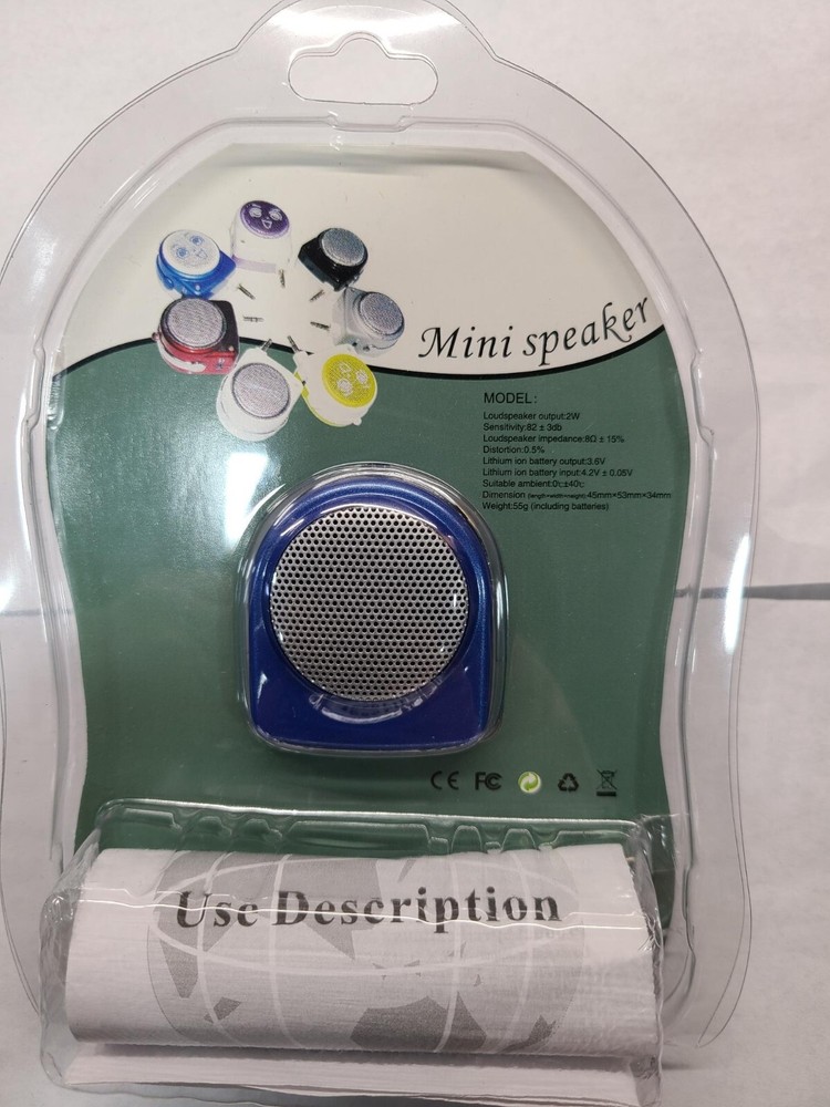 Portable Mini speaker AUX plug 3.5mm Wireless PC Computers, cellphone...