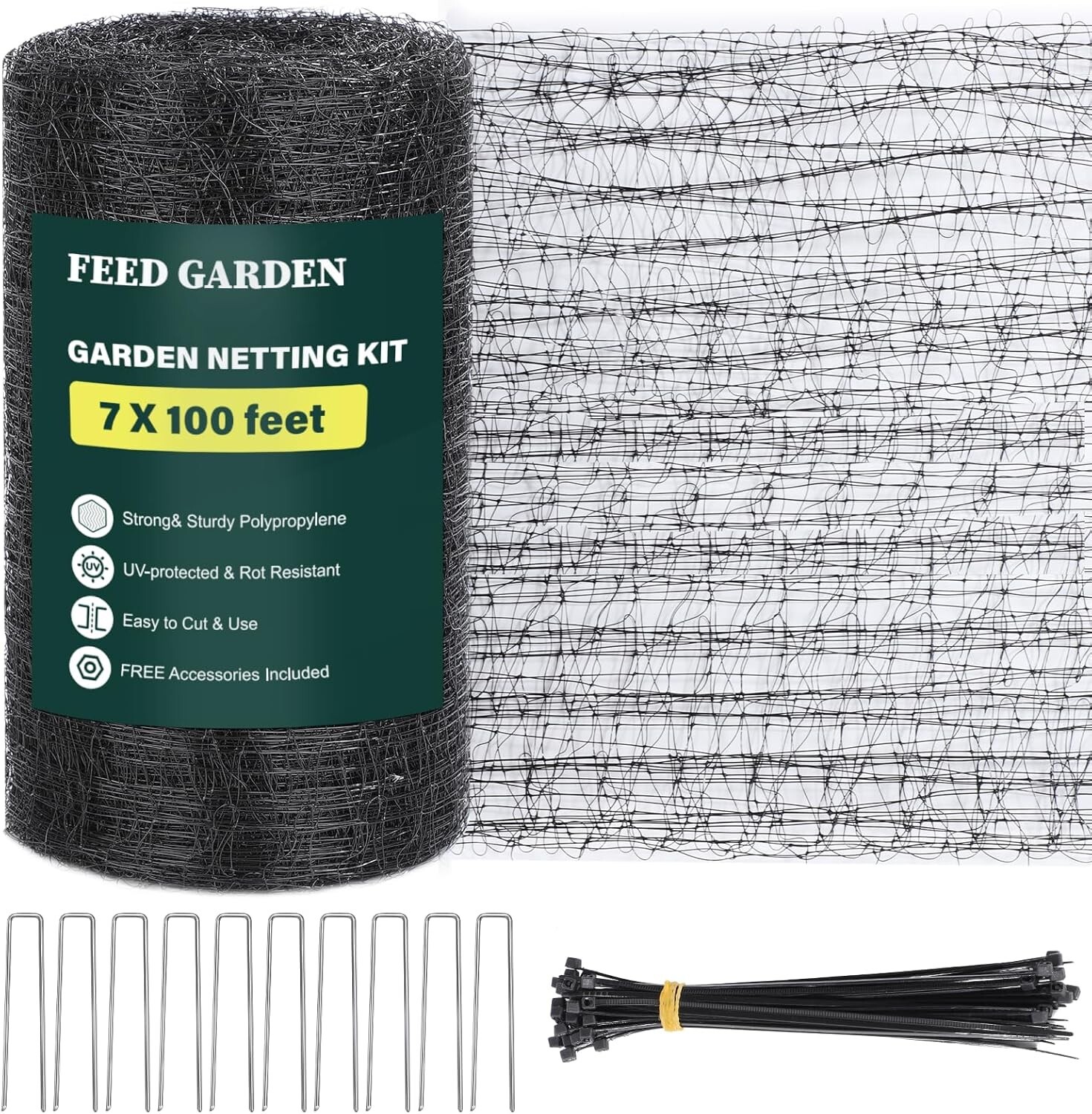 Garden Fence Landscape Deer Fencing Animal Protects Strong Netting 7x100 Borders