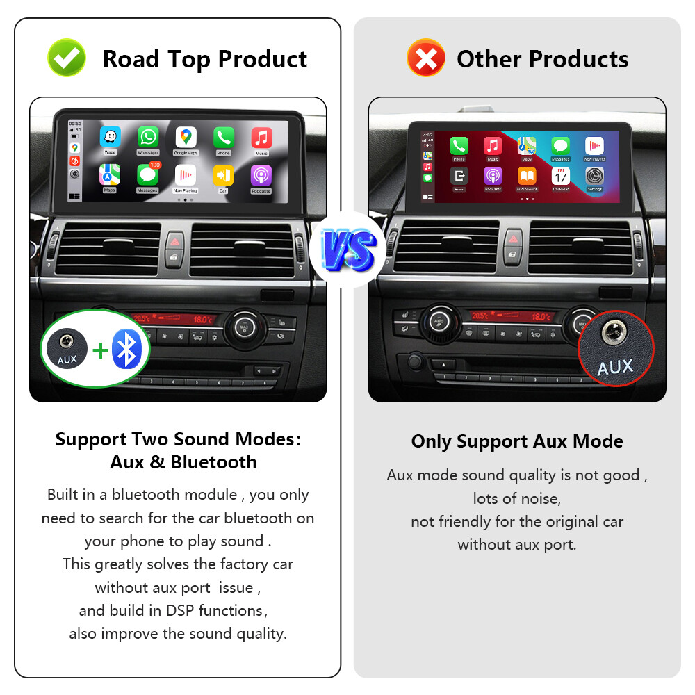 For BMW X5 E70 X6 E71 CIC 2011-2013 10.25'' Android Auto CarPlay Car TouchScreen