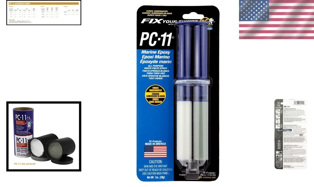 PC-11 Marine Grade Epoxy Paste 1oz - Waterproof Adhesive for Complex Repairs