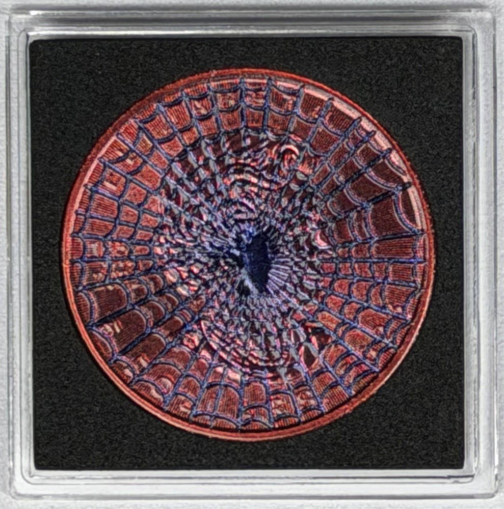 2023 Canada Maple Leaf Colorized "Spiderweb" 1 oz .9999 Silver Coin