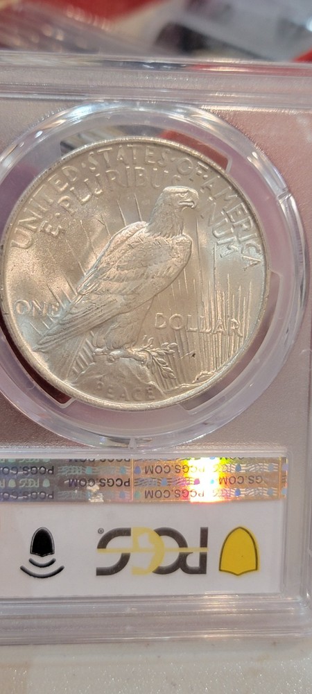 1923 PEACE SILVER DOLLAR PCGS MS66