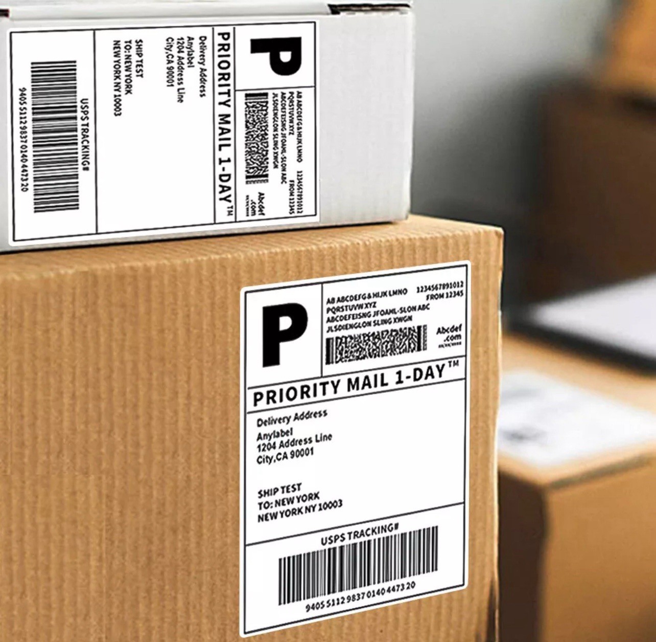 4"x6" Fanfold Direct Thermal Shipping Labels for Zebra and Rollo 500 PCS