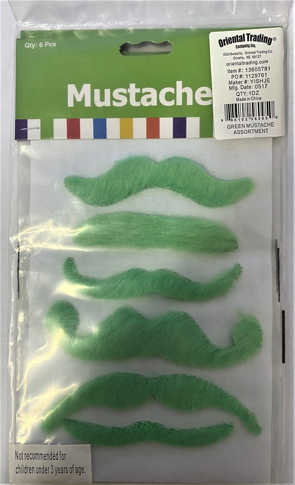 Green Mustache Assortment One Dozen