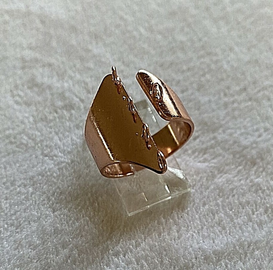 24 pcs ~ Copper Adjustable Ring Blanks with 5 Loops