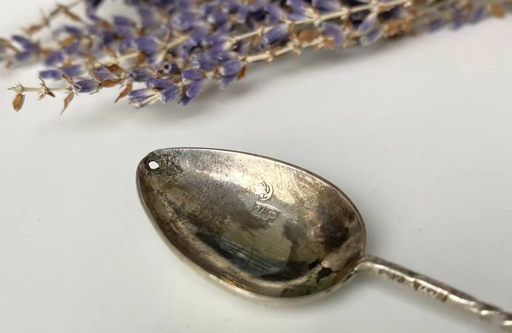 Antique Coffee Spoon Arrow 84 Sterling Silver Master Ratkov Ivan Efimovich