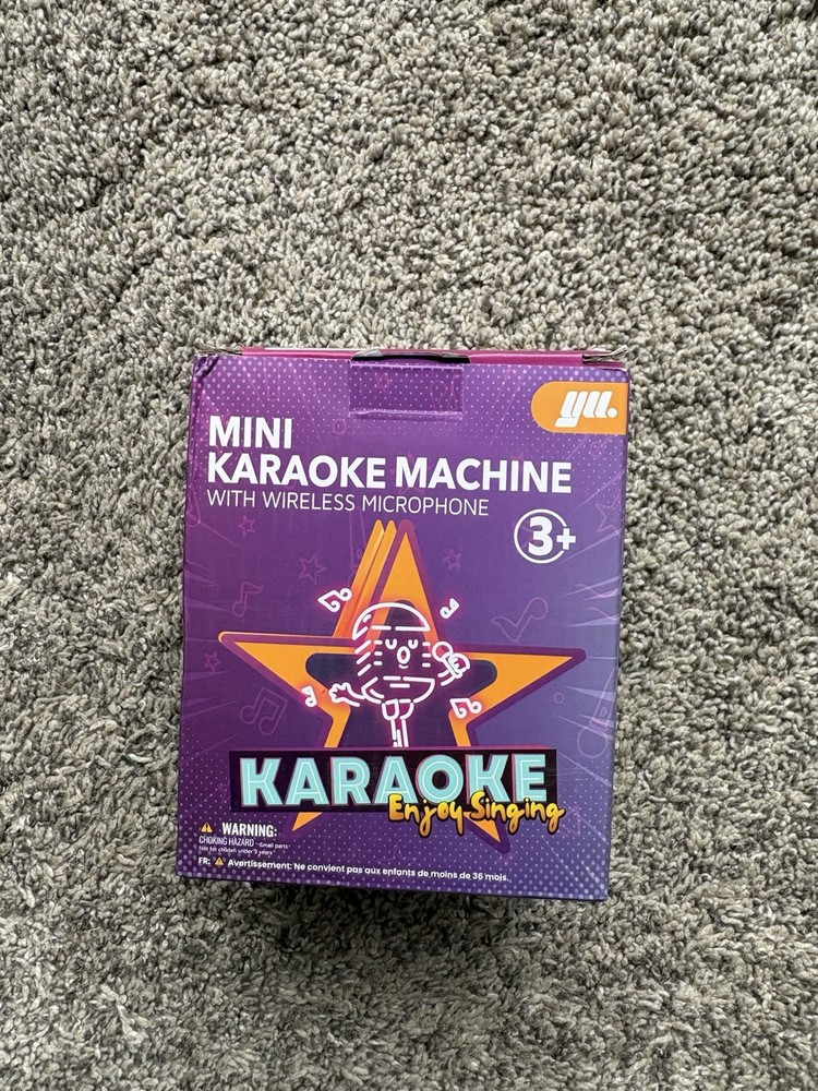 Mini Karaoke Machine with Two Wireless Microphones & Bluetooth Speaker