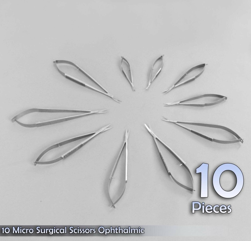 10 Micro Surgical Scissors Ophthalmic & Lab Instruments