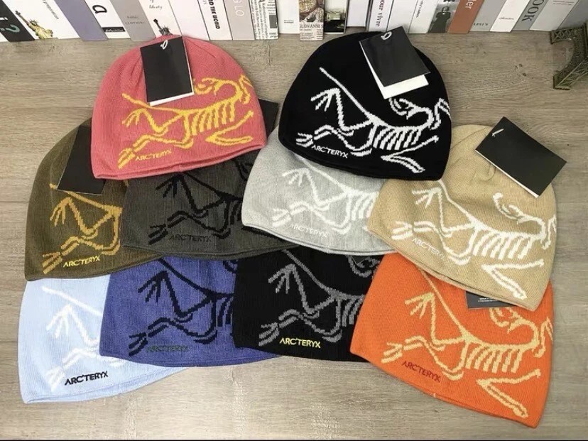 Arcteryx Bird Head Black Toque Beanie Hat Orca black Merino Knitted Cap hat AAA