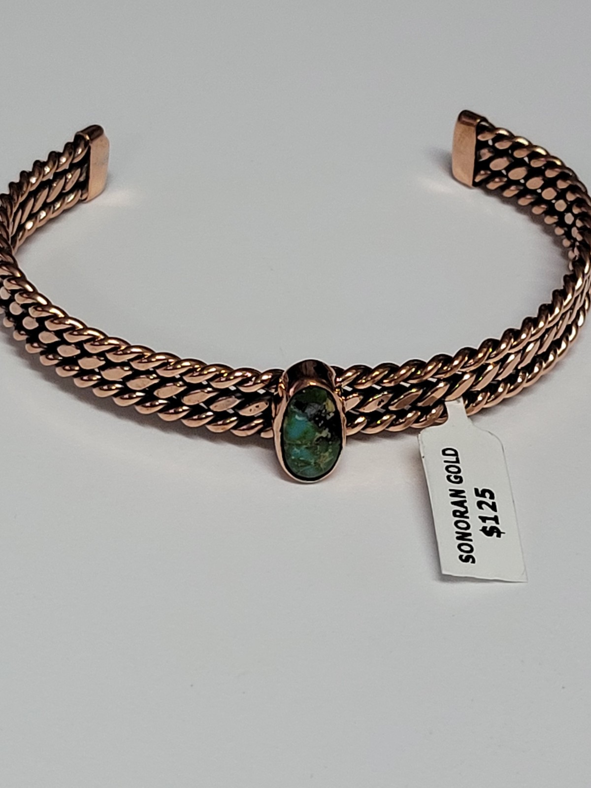 Sonoran Gold Turquoise Copper Cuff Bracelet New Free Shipping