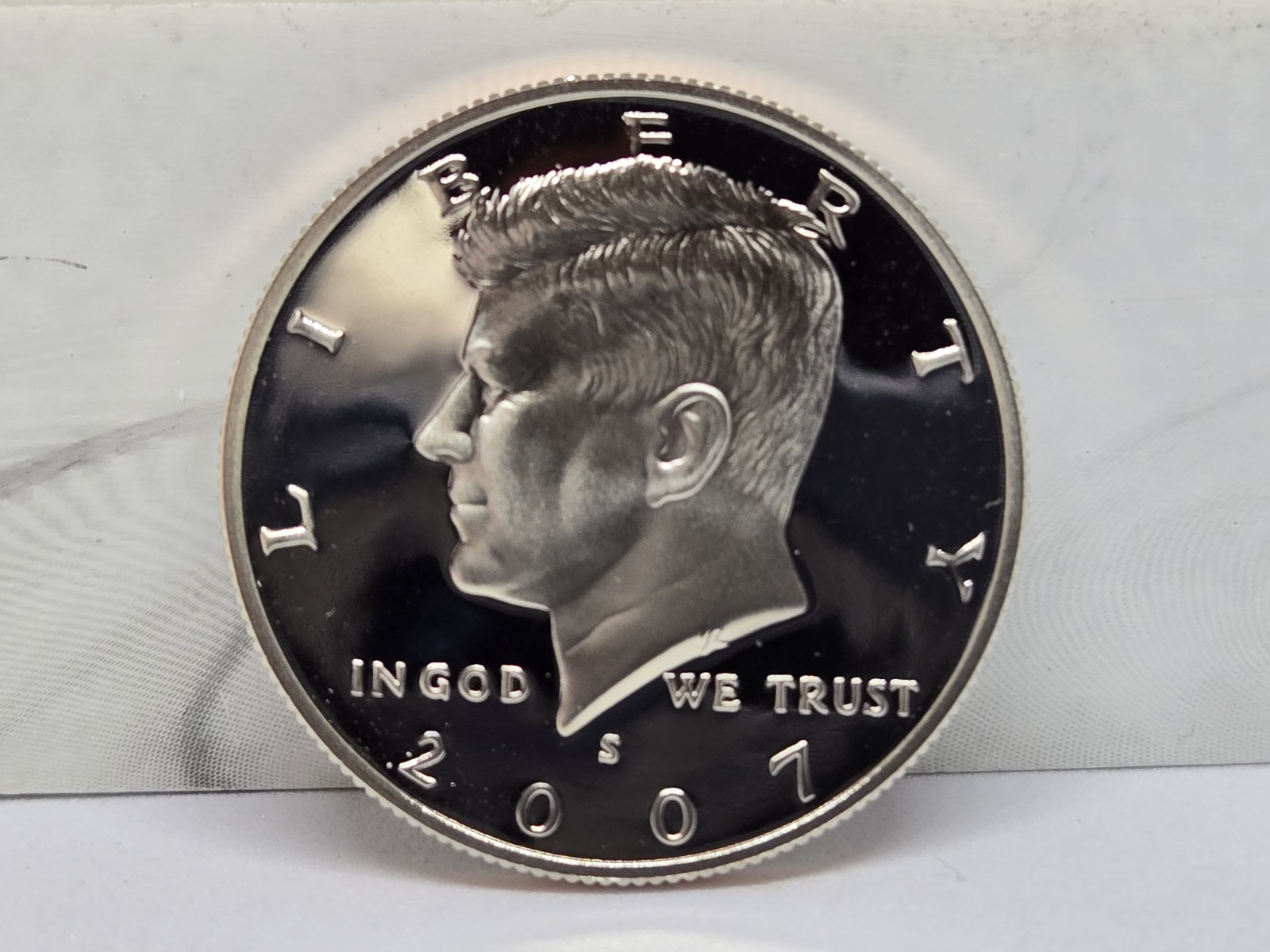 2007-S Kennedy Half Dollar CLAD Proof Mirror Finish From Proof Set