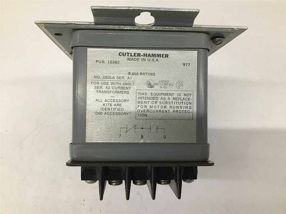 Cutler Hammer D60LT# Ser A2 600V Max Primary Current Range: 2.5-22.5