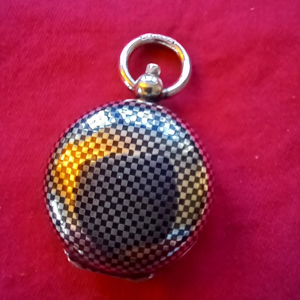 Superbe Niello Silver Sovereign Case