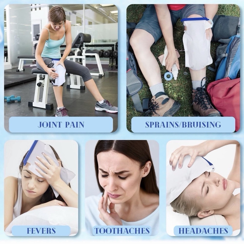 4 New Large Soft Reusable Ice Packs
