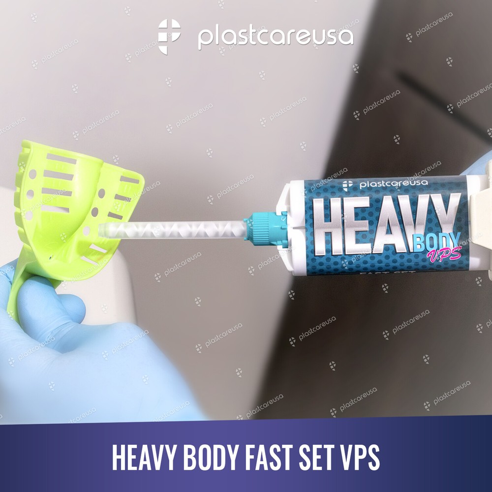 PVS Heavy Body Impression Material – Regular Set (8 Cartridges + 16 Tips)