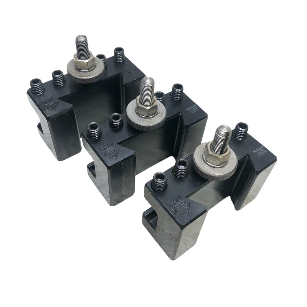 Aloris CXA Quick Change Lathe Tool Post - Wedge Style With 6 Tool Holders