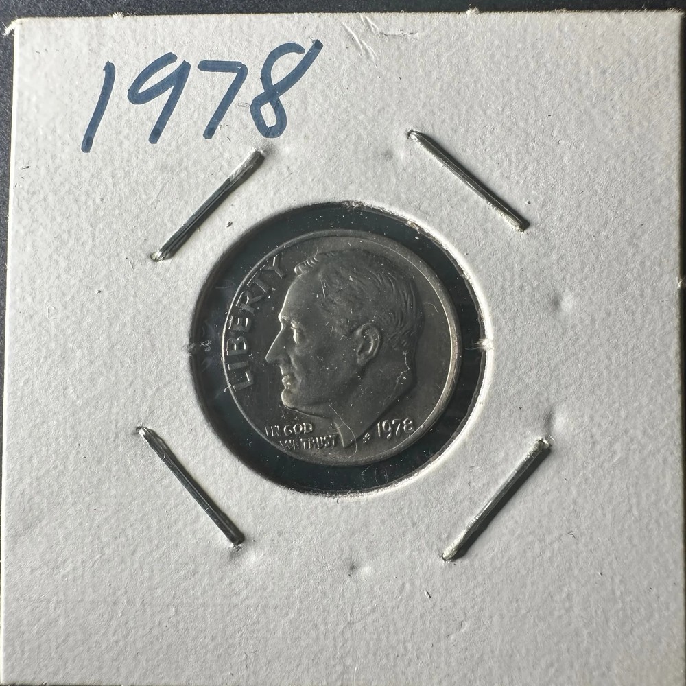 1978 Roosevelt Dime Bold Design Light Circulation