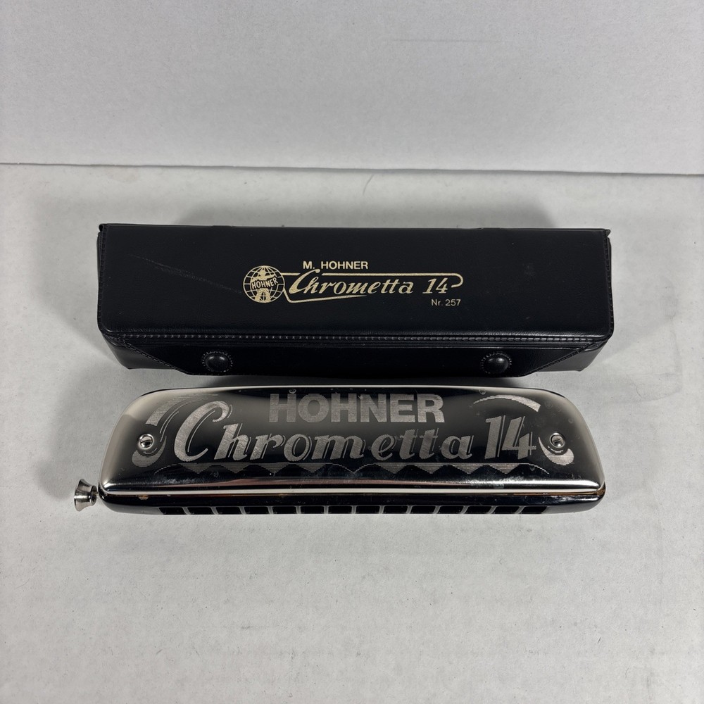 Hohner Chrometta 14 C Harmonica W/ Case 257