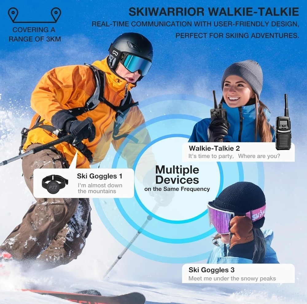 New Multifunctional Smart Bluetooth Ski Goggles, See Description Below