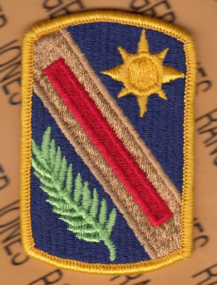 US Army 321st Sustainment Brigade ~3" uniform shoulder patch m/e B