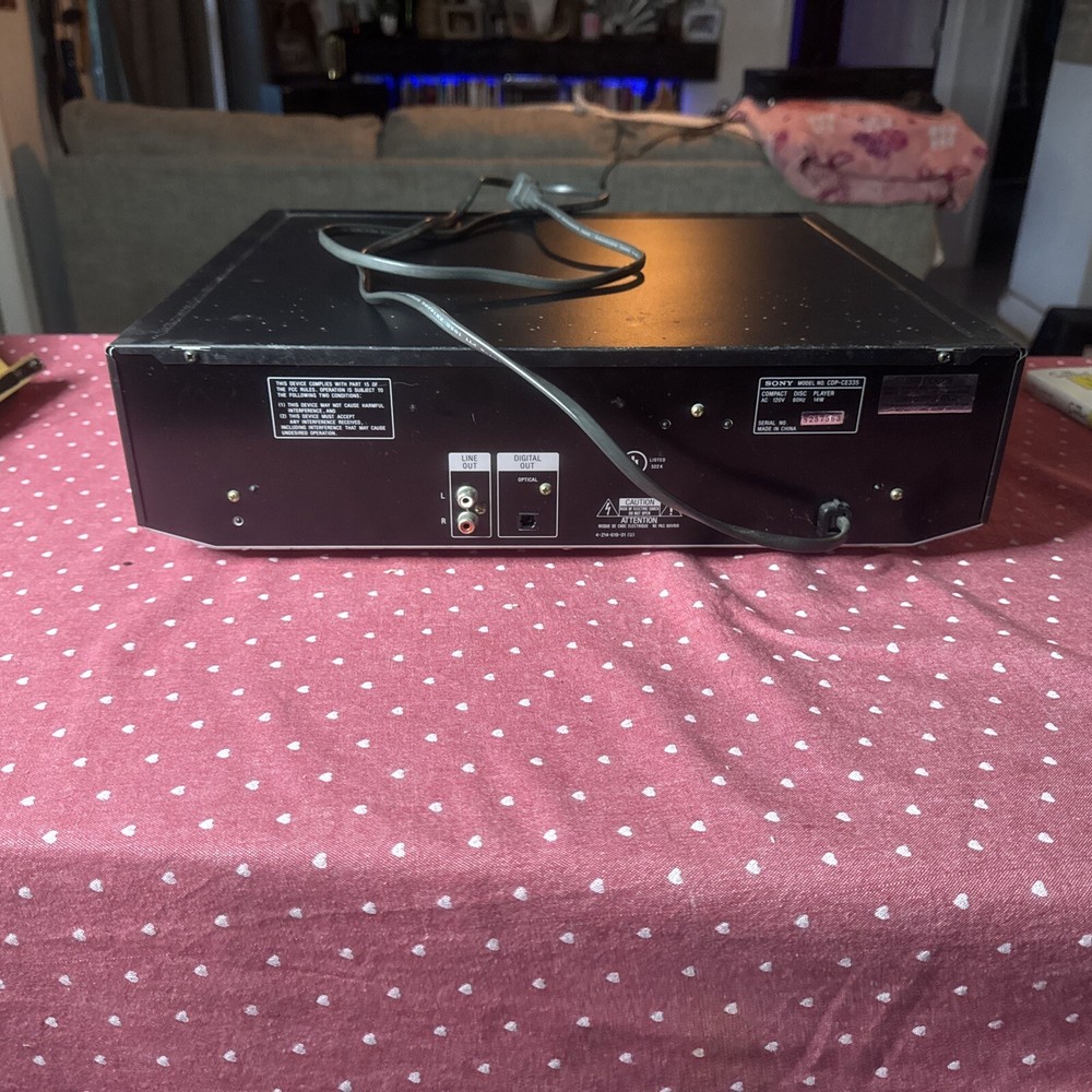 Sony 5 Disc Cd Player CDP-CE335 Tested Works Great.